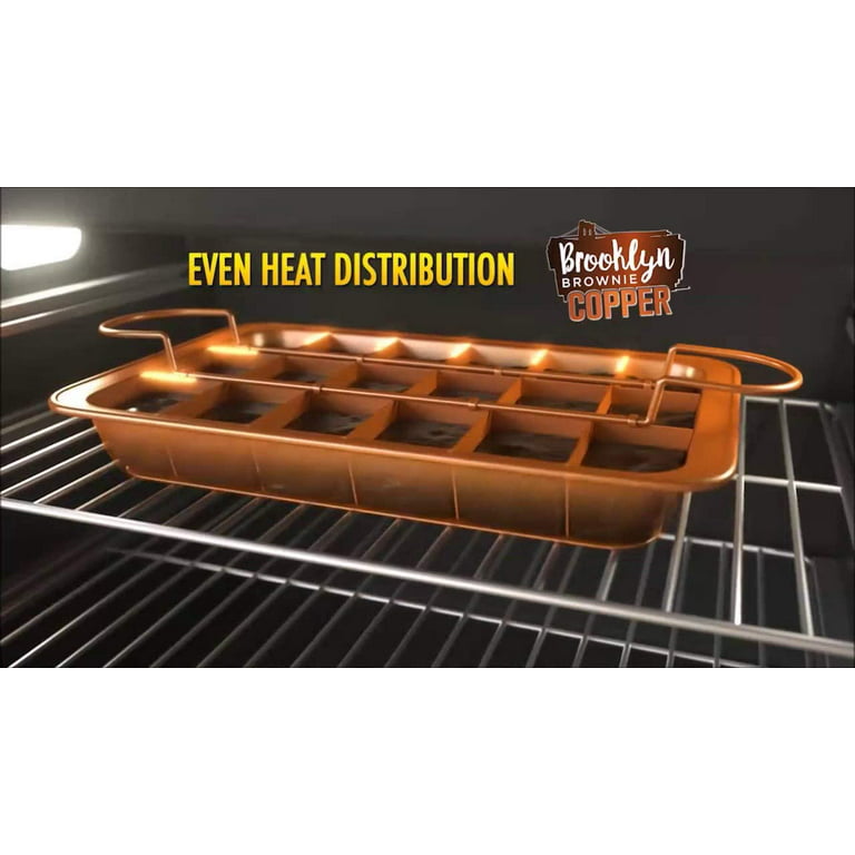 Gotham Steel Brooklyn Brownie Non-Stick Baking Pan with Built-in