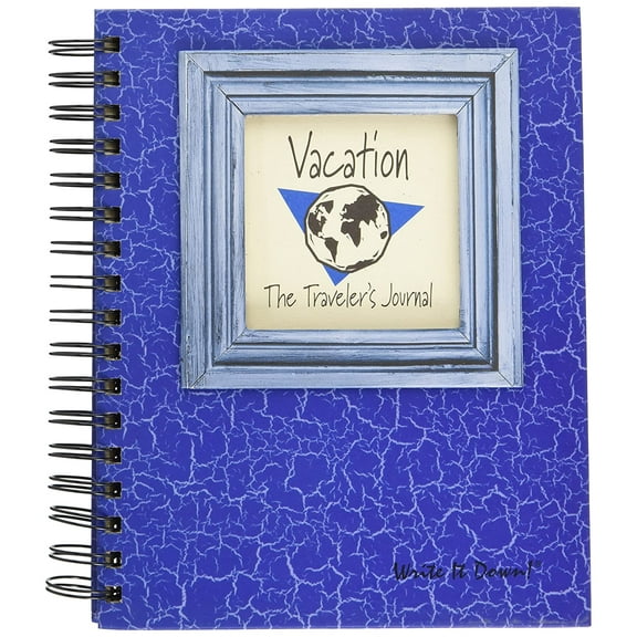 Journals Unlimited - The Traveler's Vacation Journal - Blue Hardcover Spiral Design