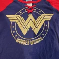 thumbnail image 2 of Girls' Wonder Woman Long Sleeve Raglan Baseball Graphic T-Shirt - Navy/Red - (X-Large 14/16), 2 of 3