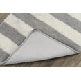 thumbnail image 4 of Garland Rug Beach Stripe Washable Bath Rug Set, 2 Piece Set (17"x24" Bath Rug, & 21"x34" Bath Rug) Platinum Gray/White, 4 of 6