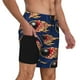 thumbnail image 2 of Balery Bowling Ball And Flame Bañador para hombre, shorts de playa de secado rápido con entrepierna y forro de compresión-Small, 2 of 6