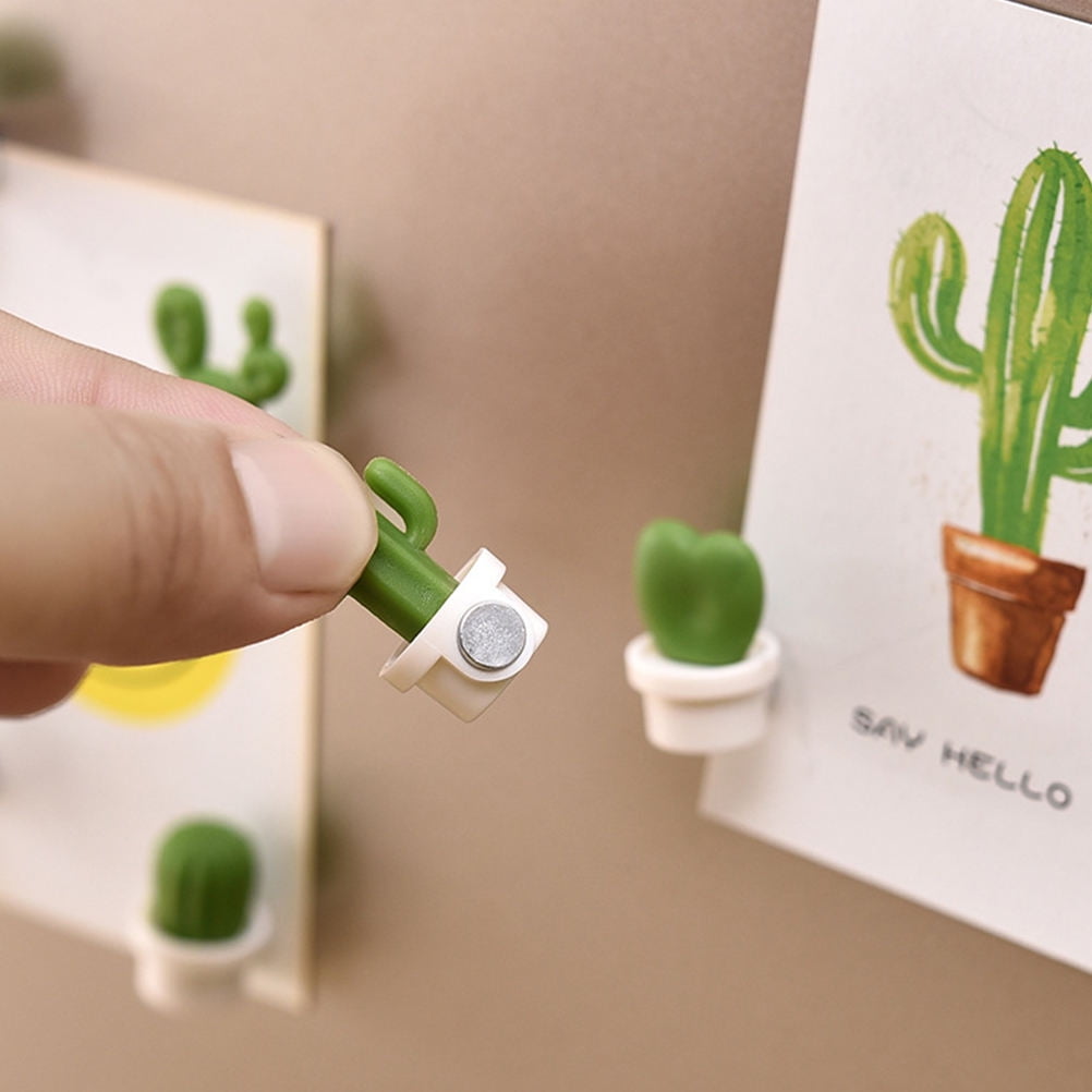 FOLOYORI Cactus Shape Fridge Stickers Orange Resin 72Pcs 1.06x0.59Inch Housewarming present