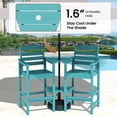 thumbnail image 2 of SERWALL Tall Adirondack Chairs Set of 2 with Connecting Table, HDPE Adirondack Outdoor Barstools, Aruba, 2 of 7