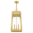 thumbnail image 3 of Livex Lighting  3-Light Outdoor Pendant Lantern, 20860 Satin Brass Brass Satin, 3 of 11