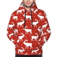 thumbnail image 4 of Hoodies for Men - Red white deers moose winter Long Sleeve Comfrt Men'S Fashion Hoodies & Sweatshirts, Sweatshirts for Men Hoodies Pullover Clothing Clothes with Pouch, 4 of 7