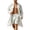 A-White664, variant on Men Stripe Print Robe Set Open Front Long Sleeve Bath Robe Short Sleep Bottoms