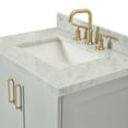 thumbnail image 4 of Ariel Taylor 31 In. Rectangle Sink Vanity With Carrara White Marble Countertop In Grey, 4 of 10