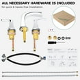 thumbnail image 6 of PARLOS 2-Handle Widespread Waterfall Roman Bathtub with Hot & Cold Supply Lines, Polished Chrome, 6 of 8