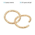 thumbnail image 4 of Uxcell 1.5 x 15mm Wine Glass Charm Ring Metal Earring Beading Hoop Twisted Open Jump Rings, Light Golden 100 Pack, 4 of 6