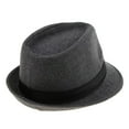 Wool Felt Men's Gangster Hat Trilby Fedora Narrow Brim Gray - Walmart.com