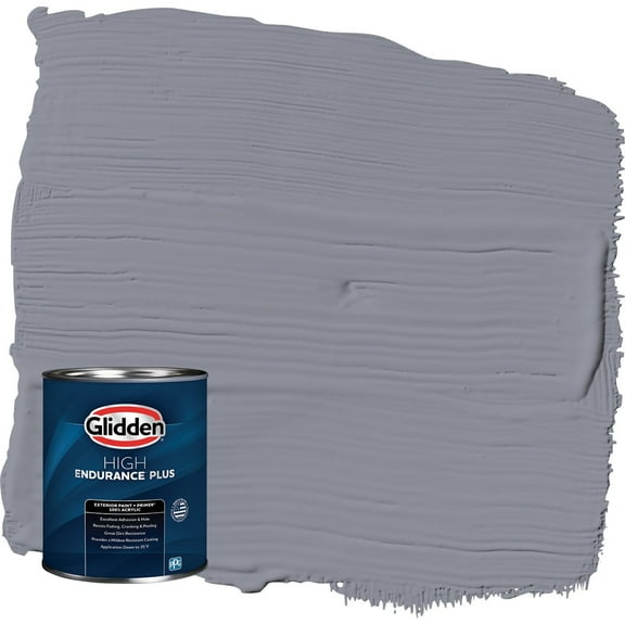 Glidden HEP Flannel Pajamas / Grey Satin Exterior Paint with Primer, 1 Quart