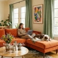thumbnail image 5 of NICETOWN Room Darkening Velvet Curtains, Sage Green, 52" W x 84" L, 2‑Panel Set, 5 of 9
