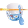 thumbnail image 4 of Silver Buffalo Disney Alice in Wonderland Featuring Mad Hatter, Cheshire Cat, and White Rabbit Ceramic Ramen Noodle Rice Bowl with Chopsticks and Spoon, Microwave Safe, 20 Ounces, 4 of 7