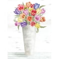 thumbnail image 2 of Jacobs, Cindy 19x24 White Modern Wood Framed Museum Art Print Titled - Colorful Tulip Bouquet, 2 of 4
