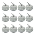 thumbnail image 3 of 12 piezas de calabaza artificial de otoño, modelos de calabaza , decoración rústica de calabaza para Acción de Gracias, de otoño, plata BLESIY Mini Calabaza De Espuma, 3 of 8