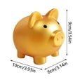 thumbnail image 3 of Golden Piggy Bank Cute Pig Savings Storage Money Box Pot of Dreams Savings Fund Coin and Cash Gift for Kids Adults Boys Girls Coin Saving Box (Small, 3.5x 3.2 x 3.9 in), 3 of 7