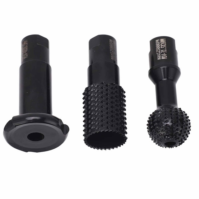 Burr, Black Painted File Set Portable High Efficiency 3Pcs M14 for Angle Grinder