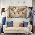 thumbnail image 6 of Elephant Stock Not Meant To Stay Push Pin World Travel Map Wall Art - Map Canvas Art - 51" x 34", 6 of 8