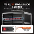 thumbnail image 2 of 1U PDU, 10 Outlets, Rack Mount Power Strip Fits Standard 19" Server Racks, With Independent Switch Surge Protection & Overload Protection, 110-125V/15A, Ideal For Home And Office, 2 of 10