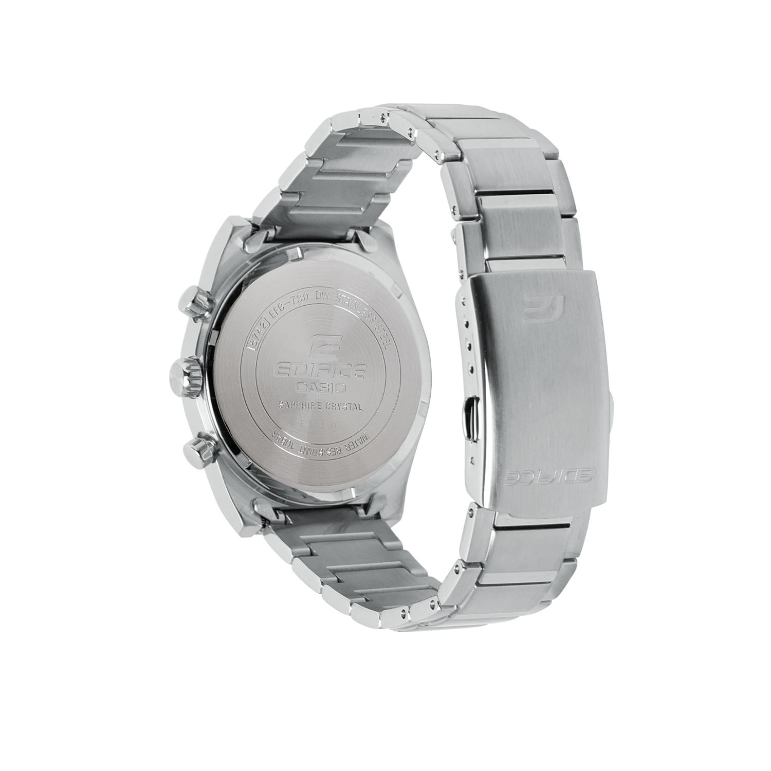 Casio Men's Edifice Stainless Steel Chronograph Black Dial Watch - EFV-650D-1AVCR