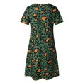 thumbnail image 4 of FcBaudy Robe à Manches Courtes Col en V, Robes d'Été pour Femmes, Robes Décontractées Boho Imprimé Léopard Col en V Manches Courtes Robe Ample de Vacances Robe pour Femmes, 4 of 7