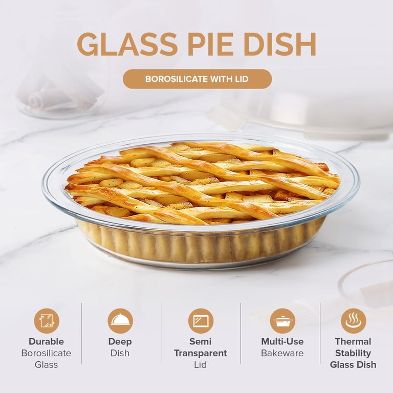 Cook With Color 9-Inch Glass Pie Dish With Lid photo 3