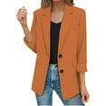 thumbnail image 1 of Clearance! Lisingtool Womens Casual Jacket Pockets Long Sleeve Open Front Button Work Lapel Button Jacket, 1 of 5