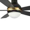 thumbnail image 6 of 52" Low Profile Ceiling Fan with Remote and LED Light-5 Blade Black and Gold Reverse Airflow, 6 of 7