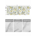 thumbnail image 4 of Valances for Windows Summer Fruit Leaf Rod Pocket Cafe Window Treatments Valance Curtains for Kitchen Bathroom Laundry Basement Windows 54"x18", 4 of 9