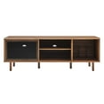 thumbnail image 6 of Media TV Stand Console Table, Walnut, Wood, Metal, Industrial Living Room Lounge Cafe Lobby Hospitality Restaurant, Modern Contemporary HB34582, 6 of 10