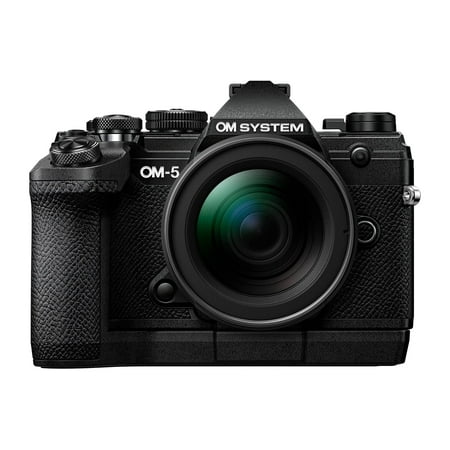 Olympus OM SYSTEM OM5 20.4 Megapixel Mirrorless Camera with Lens, Black