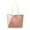 Pink, variant on Women Tote Bags Top Handle Large Capacity Leather Satchel Handbags Color Block PU Leather Shoulder Purse