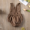 thumbnail image 3 of Hirigin Newborn Baby Corduroy Sleeveless Romper Solid Color Backless Cross Strap Jumpsuit Summer Clothes 0-24 Months, 3 of 7