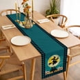 thumbnail image 3 of Halloween Table Runner - 60 Inch Long, Kitchen Dining Table Runner Dresser Scarves, Riding Black Witch Cat Green Plaid Pumpkin Farmhouse Decor for Coffee Tables Wedding Party Banquet, 3 of 8