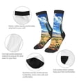 thumbnail image 3 of Kdxio Western Desert Cactus Print Children's Socks for Daily Wear and Sports Use Colorblock Mid-Calf Design Breathable Material, 3 of 5