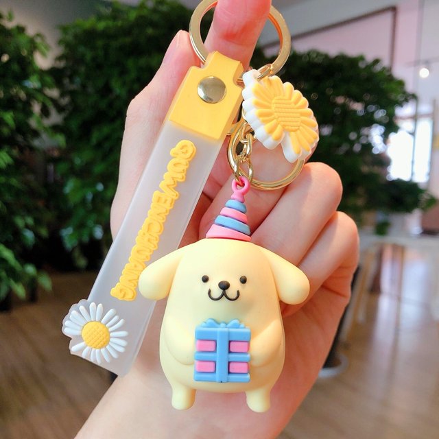 Sanrio-Llavero colgante de dibujos animados para niños, figuras de acción de Anime, modelo de colección, regalo de joyería, Margarita, Hello Kitty, Kuromi Fivean unisex