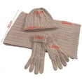 thumbnail image 4 of Hat, Scarf & Glove Sets for Women Ladies Soft Warm Knitted Long Scarf 3 in 1 Winter Thick Knitted Set for Skiing Outdoors Shopping Fishing, 4 of 8