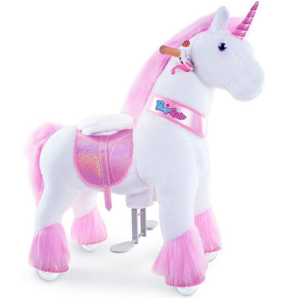PonyCycle Ride On Unicorn Horse Toy Pink for Age 4-8