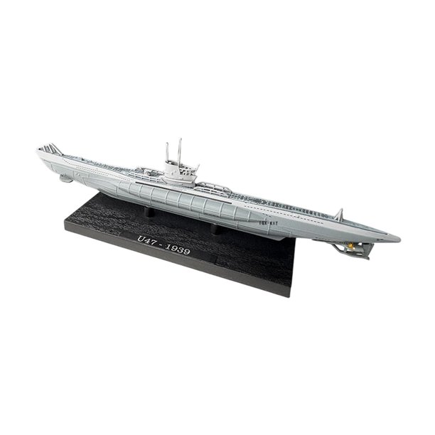 Modelo de submarino a escala 1:350, material didáctico, adorno de escritorio, modelo de barco de simulación. U47