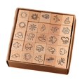 thumbnail image 4 of 25 mini sellos de madera para manualidades con estuche de almacenamiento Clima, 4 of 8