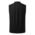 thumbnail image 3 of QSAWXQZ Men's Cotton Linen Tank Top Button V Neck Sleeveless Solid Lightweight T-Shirt Summer Casual Vest M, 3 of 4