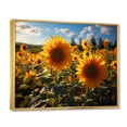 thumbnail image 2 of Designart "Paradise Sunrise Germany Sunflower painting II" Floral Floater Framed Wall Decor, 2 of 7