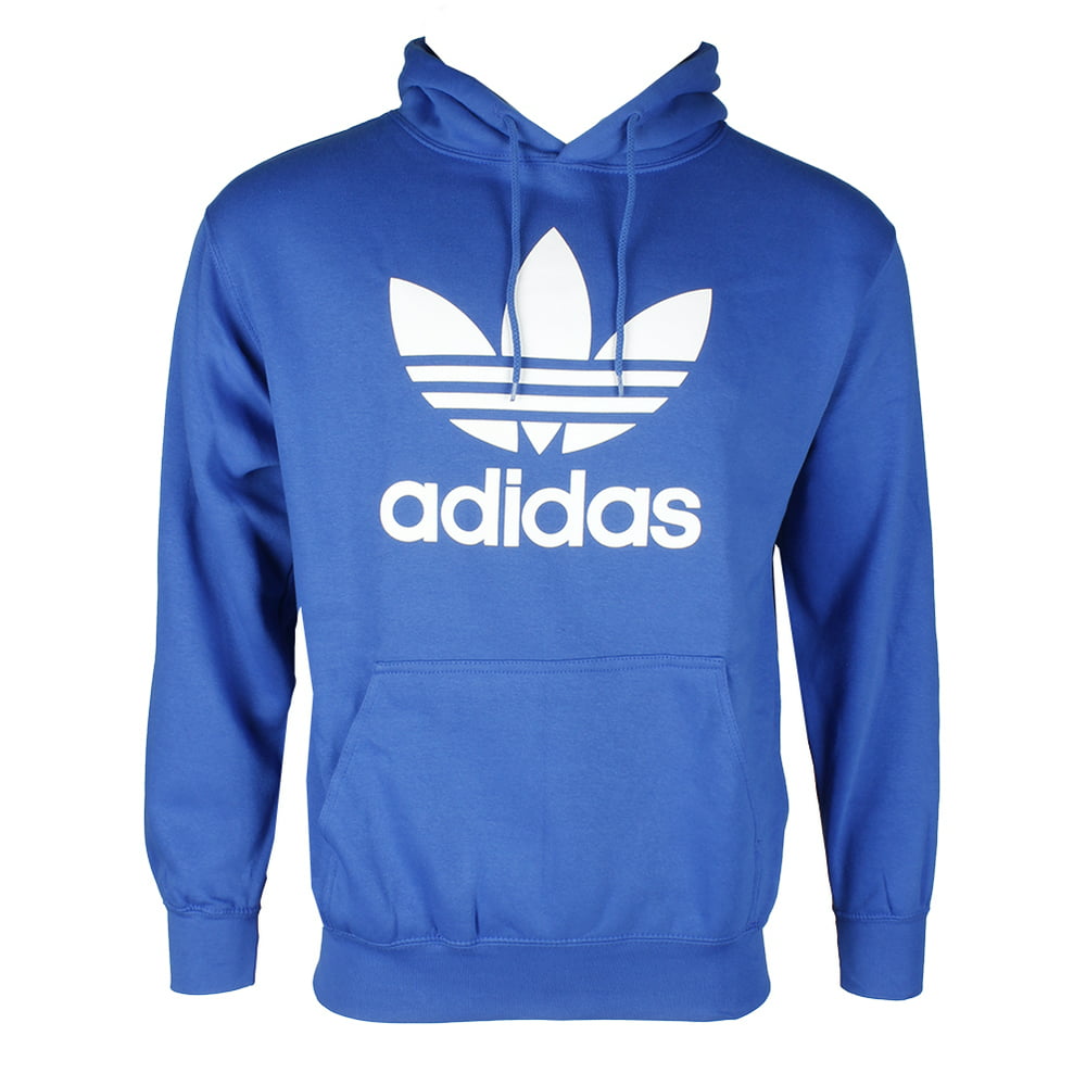 Adidas - Adidas Men's Trefoil Logo Graphic Pouch Pocket Pullover Hoodie