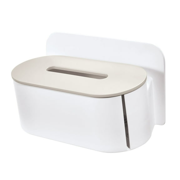 iDesign Adhesive 2-Roll Toilet Paper Holder and Dispenser – Berkley Collection - Coconut/White