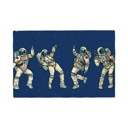 

Placemats Set of 4 Disco party Astronaut Dancing Place mats for Dining Table Indoor/Outdoor Cute Heat Resistant Washable Table Mats(18 x 12 )