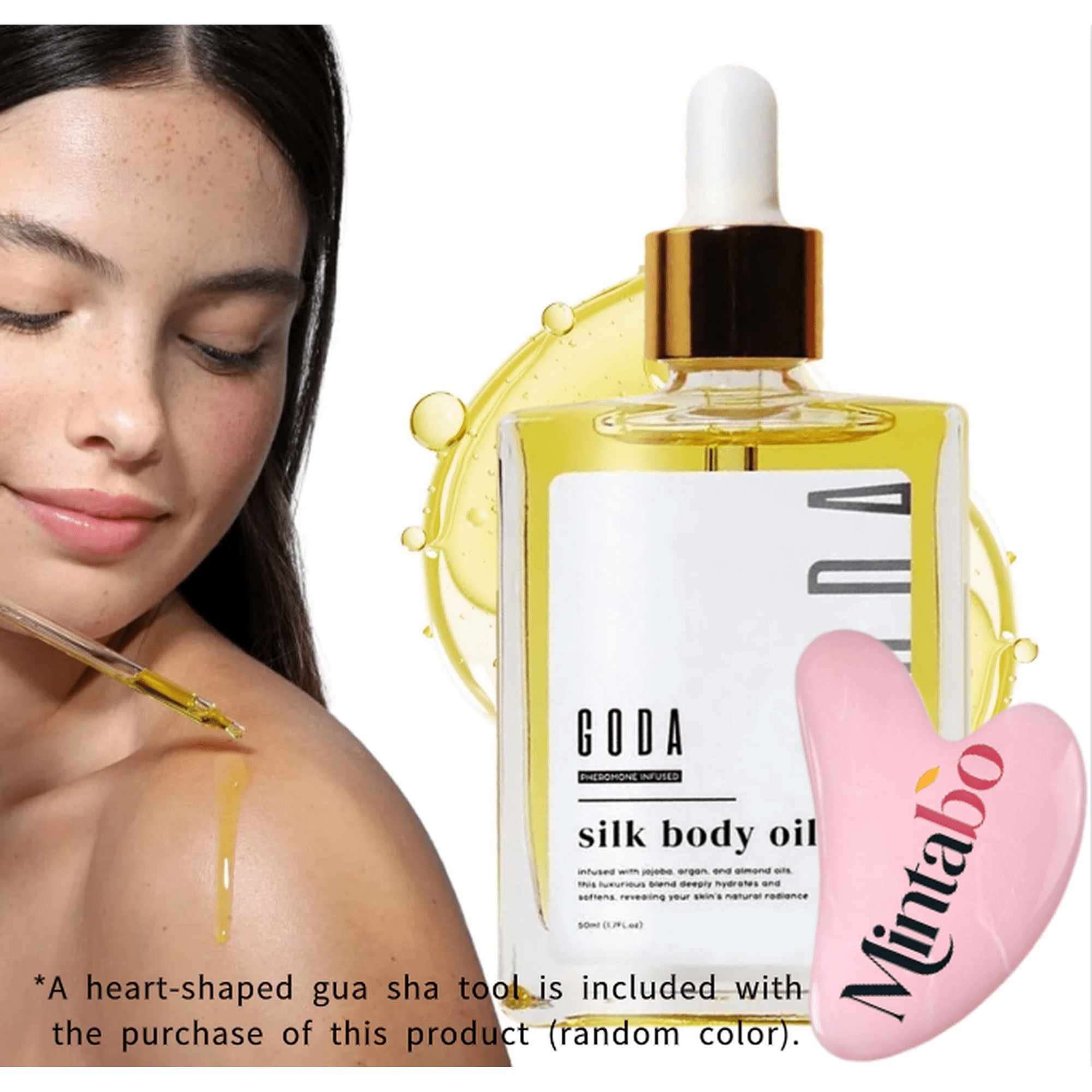 Goda Silk Body Oil,Silk Body Oil,Bath & Shower Oi-l for Smooth and