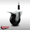 thumbnail image 2 of 4 Inch SS Hard Rubber Swivel 7/8 Inch Expand Stem Caster Total Lock Brake SCC, 2 of 2