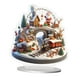 thumbnail image 3 of Decoración navideña plana 2D de casa de nieve, miniatura tradicional coleccionable de pueblo navideño en acrílico para oficina, escaparate o, 3 of 9