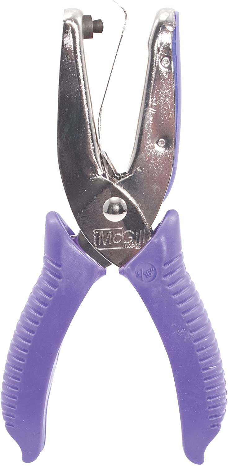 McGill 2' Reach Punchline Hole Punch, 3/16 Inch Round, Chrome/Purple