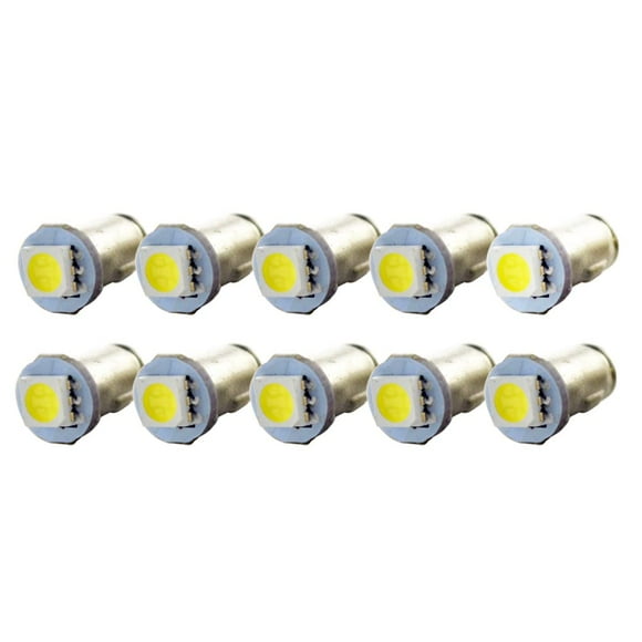 Ruiandsion 10pcs 6V BA7S LED Dashboard Light Bulbs 5050 1SMD 30lm White for Dashboard Light Indicator Light Instrument Panel Light,Negative Earth